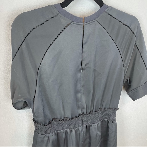 • Reiss • Myla Waisted Dress Midnight Meadow Grey - Picture 13 of 16